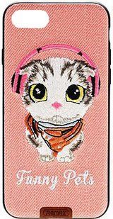 Remax Funny Pets Series Case Apple iPhone 7 Plus Pink 62109 фото