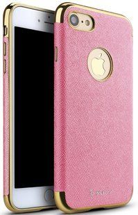 Ipaky Chrome connector + Leather Back case iPhone 7 Plus Pink/Gold 46394 фото