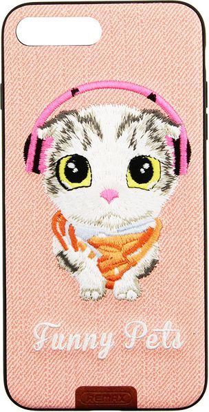 Remax Funny Pets Series Case Apple iPhone 7 Plus Pink 62109 фото
