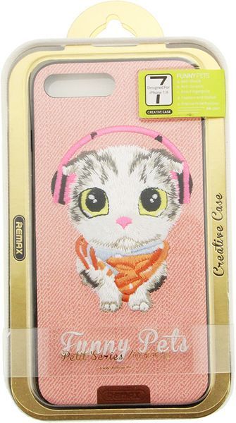 Remax Funny Pets Series Case Apple iPhone 7 Plus Pink 62109 фото