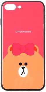 TOTO Cartoon Print Glass Case Apple iPhone 7 Plus/8 Plus Line friends Brown 93408 фото