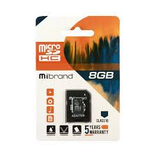 Wibrand micro SDHC 8Gb class 10 SD adaptor 144733 фото