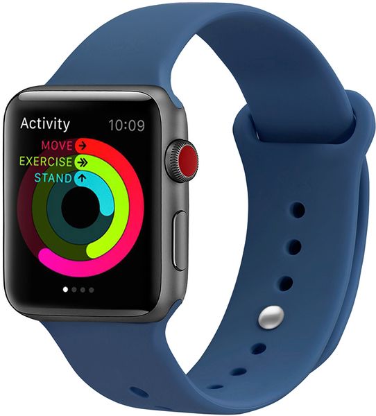 UWatch Silicone Strap for Apple Watch 42/44 mm Ocean Blue 101395 фото