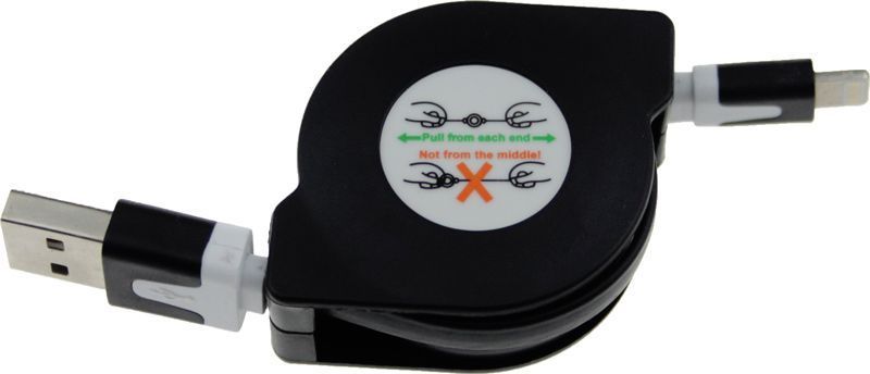 TOTO TKX-67 Flat USB cable Lightning 1m Black 55657 фото