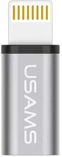Usams US-SJ049 iPhone6S to Micro Metal Adapter Grey 54793 фото