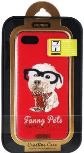 Remax Funny Pets Series Case Apple iPhone 7 Red 62107 фото