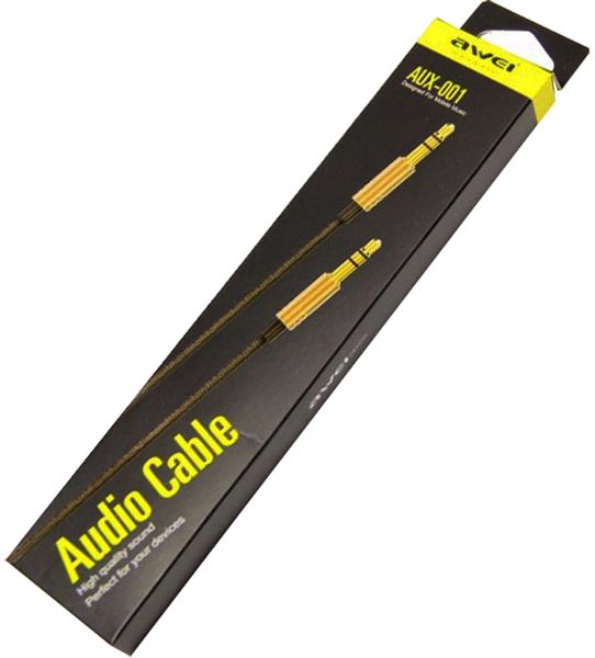 AWEI AUX-001 AUX cable 1m Black 87220 фото