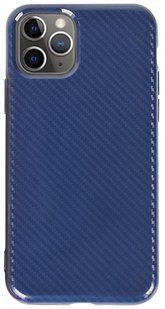 TOTO TPU Carbon Fiber 2,0mm Case Apple iPhone 11 Pro Max Navy Blue 104006 фото