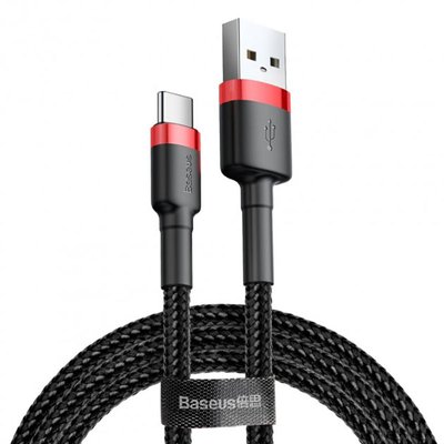 Baseus Cafule Cable USB For Type-C 3A 1m Red Black F_139386 фото