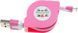 TOTO TKX-67 Flat USB cable Lightning 1m Pink 57483 фото 2