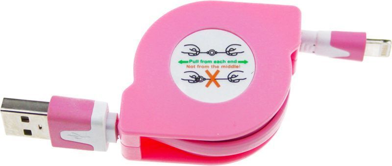 TOTO TKX-67 Flat USB cable Lightning 1m Pink 57483 фото