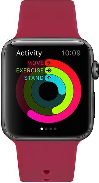 UWatch Silicone Strap for Apple Watch 42/44 mm Rose Red 101400 фото