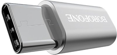 Borofone BV4 adapter Micro-USB to Type-C Silver F_135547 фото