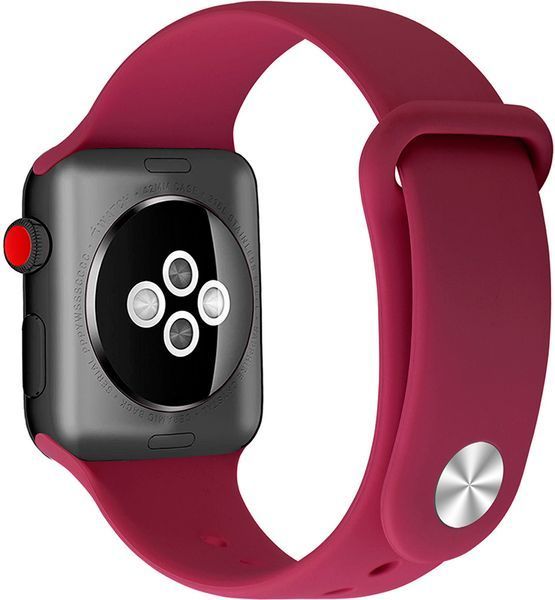 UWatch Silicone Strap for Apple Watch 42/44 mm Rose Red 101400 фото