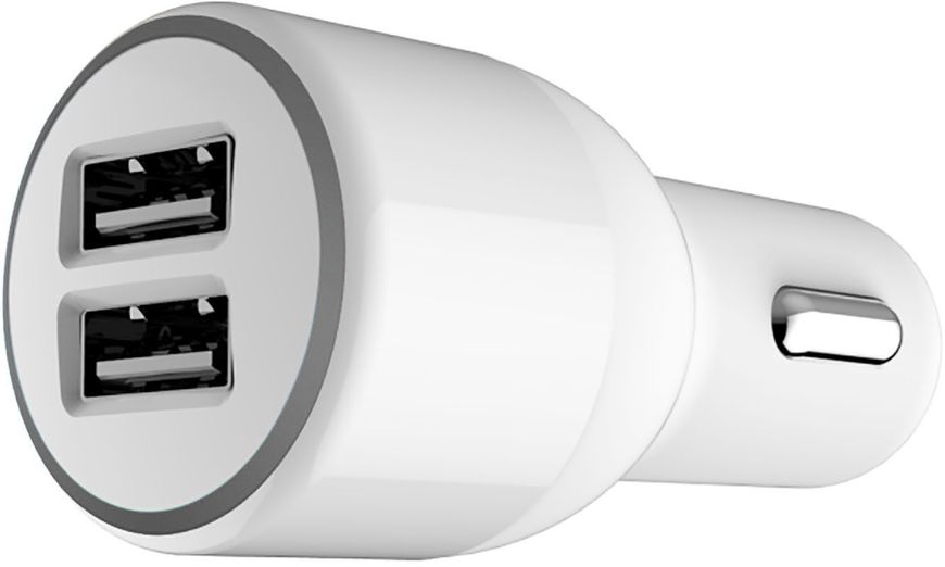 Belkin Car charger 2USB 2.1A Soft White 57727 фото