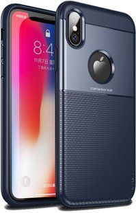 Ipaky Shield Series/Elegant Grid Design TPU Hybrid Case Apple iPhone XS Max Blue 98982 фото