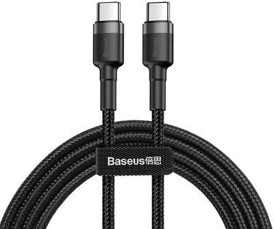Baseus Cafule PD2.0 60W flash charging USB Type-C-Type-C 20V 3A 2m Grey Black F_141552 фото