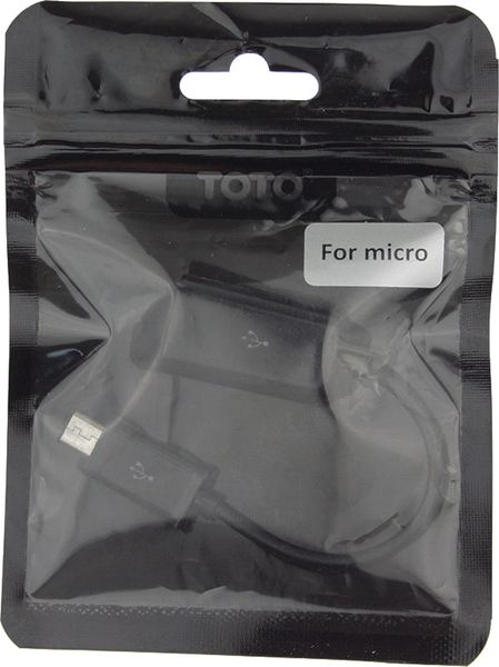 TOTO TKZ-01 OTG cable micro USB 0,16m Black 52979 фото