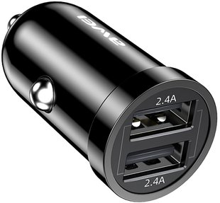 AWEI C-826 Quick Charge 3.0 2USB Black 113559 фото