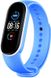 UWatch Double Color Replacement Silicone Band For Xiaomi Mi Band 5/6/7 Light Blue/White Line 126645 фото 2