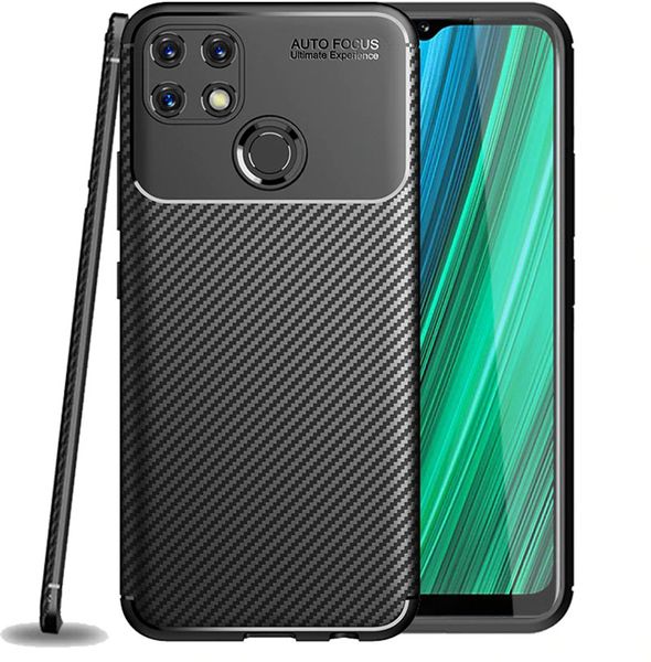 Design TPU Carbon Case Realme Narzo 50A Gray 138603 фото