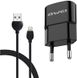 AWEI C-832 Travel charger + Lightning cable 1USB 2.1A Black 92053 фото 2