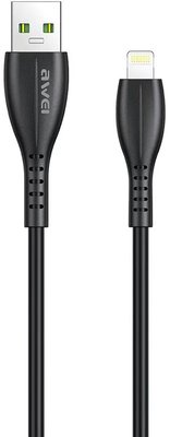 AWEI CL-115L Lightning Cable Black F_136347 фото