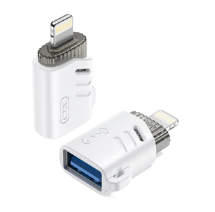 XO NB256A USB-A female to Lightning adapter White 145678 фото