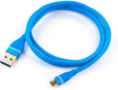 Dengos NTK-M-SET Round Braided Micro-USB 1m Blue F_133821 фото