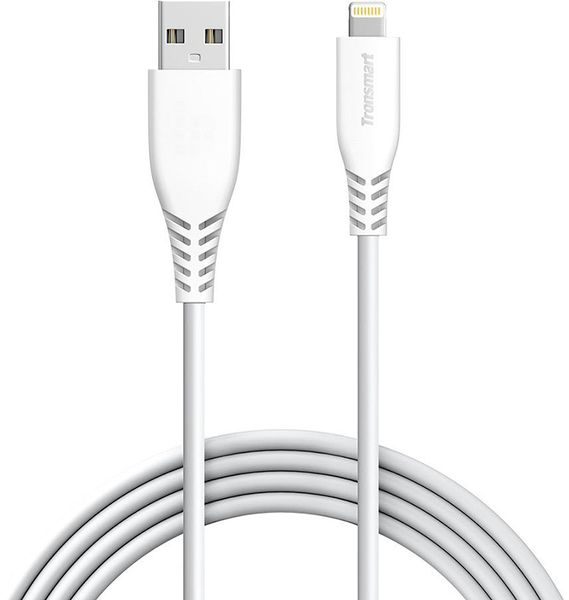 Tronsmart Lightning MFi 1.2m TPE Cable White 109686 фото