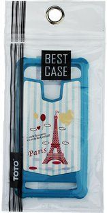 TOTO Universal TPU case with image 4,5" Eiffel Tower Blue 53922 фото