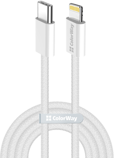 Colorway Type-C - Apple Lightning PD Fast Charging 27W 1м Gray 146443 фото