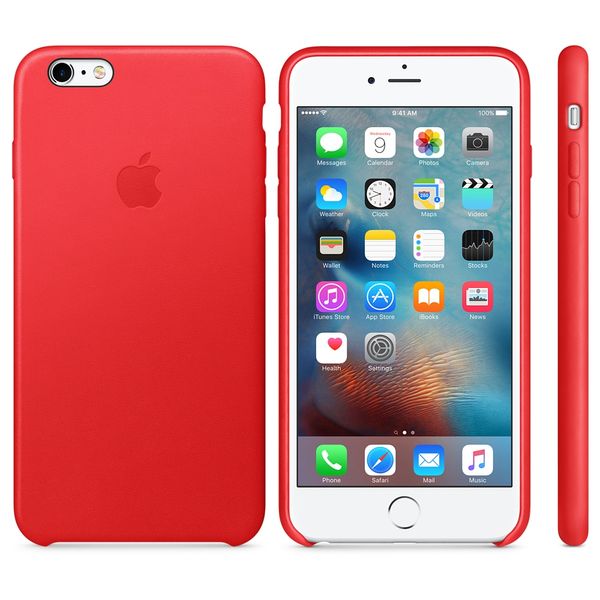 Apple Leather Case iPhone 6 plus/6s plus Red 46247 фото