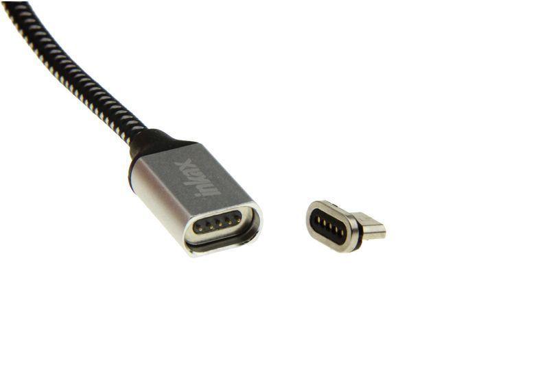 INKAX CK-50 magnetic Micro cable 1m Black 72195 фото