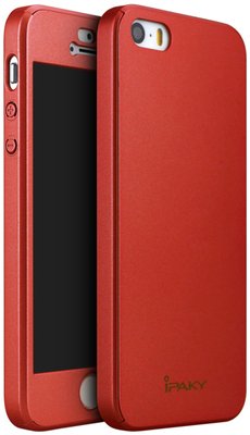 Ipaky 360 PC Full Protection Case Apple iPhone SE/5s/5 Red F_98894 фото