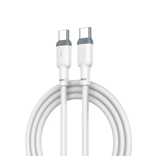 XO PD Type-C to Type-C NB208B Liquid Silicone 60W 1m White 144974 фото