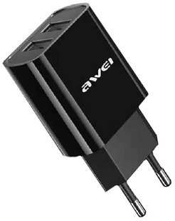 AWEI C3 Travel charger 2USB 2.1A Black 131197 фото