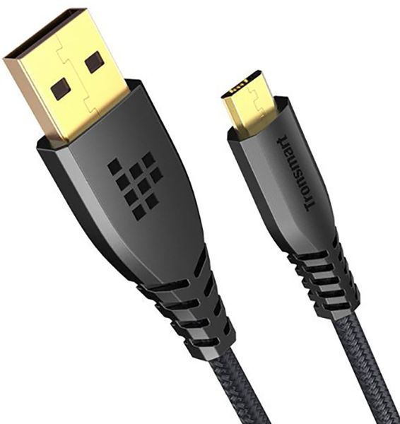 Tronsmart MUC04 Nylon Premium USB Cable 1m With Gold-Plated Connectors Grey 77676 фото