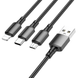 Borofone 3in1 micro/type-C/lightning BX72 2A/1m Black 144964 фото 1