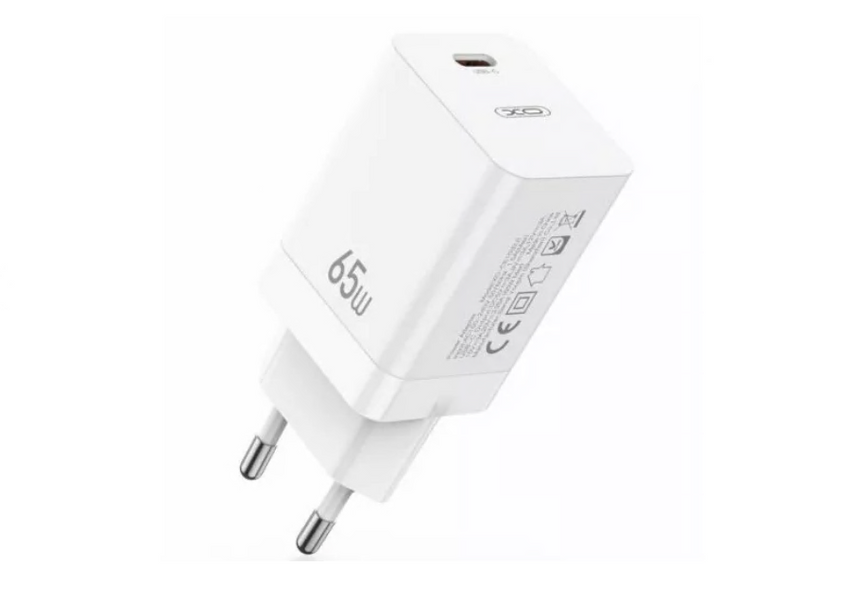 XO CE10 1USB-C PD 65W Charger + Lightning cable White 144716 фото