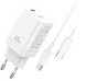 XO CE10 1USB-C PD 65W Charger + type-c cable White 144717 фото 1