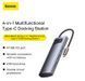 Baseus Metal Gleam Series 4-in-1 Multifunctional Type-C HUB Docking Station Gray 147333 фото 1