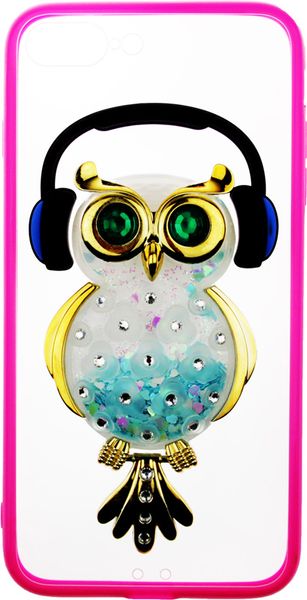 TOTO TPU Stones Case IPhone 7 Plus /8 Plus Owl in Headphones Green 56754 фото