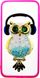 TOTO TPU Stones Case IPhone 7 Plus /8 Plus Owl in Headphones Green 56754 фото 2