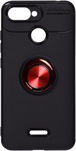 TOTO Car Magnetic Ring TPU Case Xiaomi Redmi 6A Black/Red 101645 фото