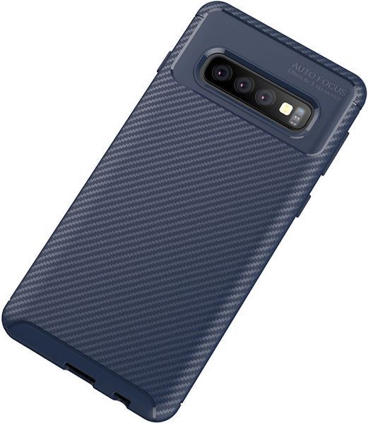 TOTO TPU Carbon Fiber 1,5mm Case Samsung Galaxy S10 Dark Blue 95703 фото