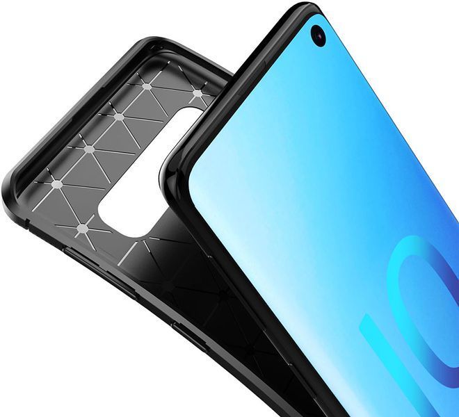TOTO TPU Carbon Fiber 1,5mm Case Samsung Galaxy S10 Dark Blue 95703 фото