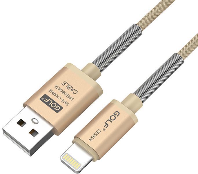 GOLF GC-40I Lightning cable 1m Gold 56885 фото