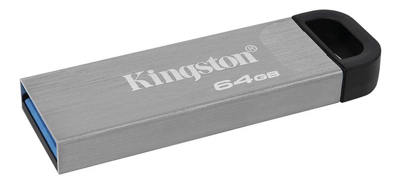 Kingston DataTraveler Kyson USB 3.2 64Gb Silver Black 134159 фото