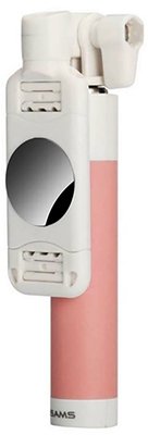 Usams US-ZB014 Small Mirror Lightning Head Selfie Stick Pink 56076 фото